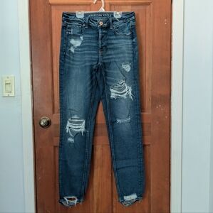 X-Long American Eagle Boyfriend Jean Destroyed Ripped